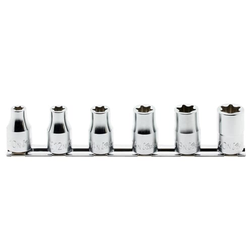 Koken RS4425/6-N Internal Torx Socket Set On Rail 6pc 1/2"Dr E10N - E20N