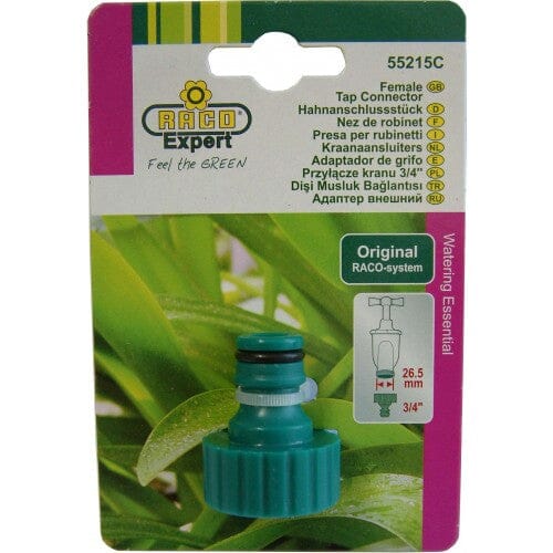 Raco Hose Female Tapnut - Plastic Carded #RT55/215C 3/4"