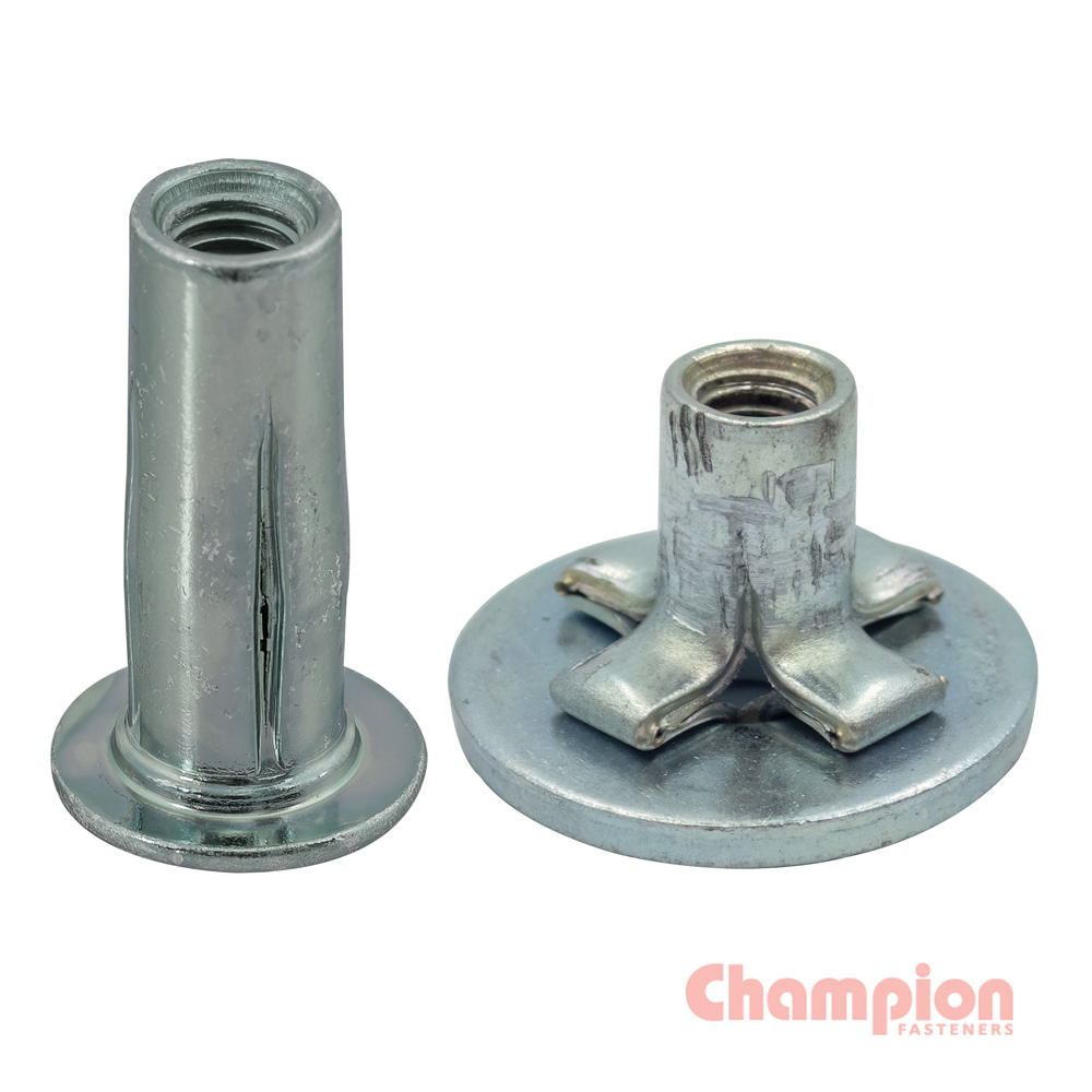 Champion Steel Cross Rivet Nuts - M5