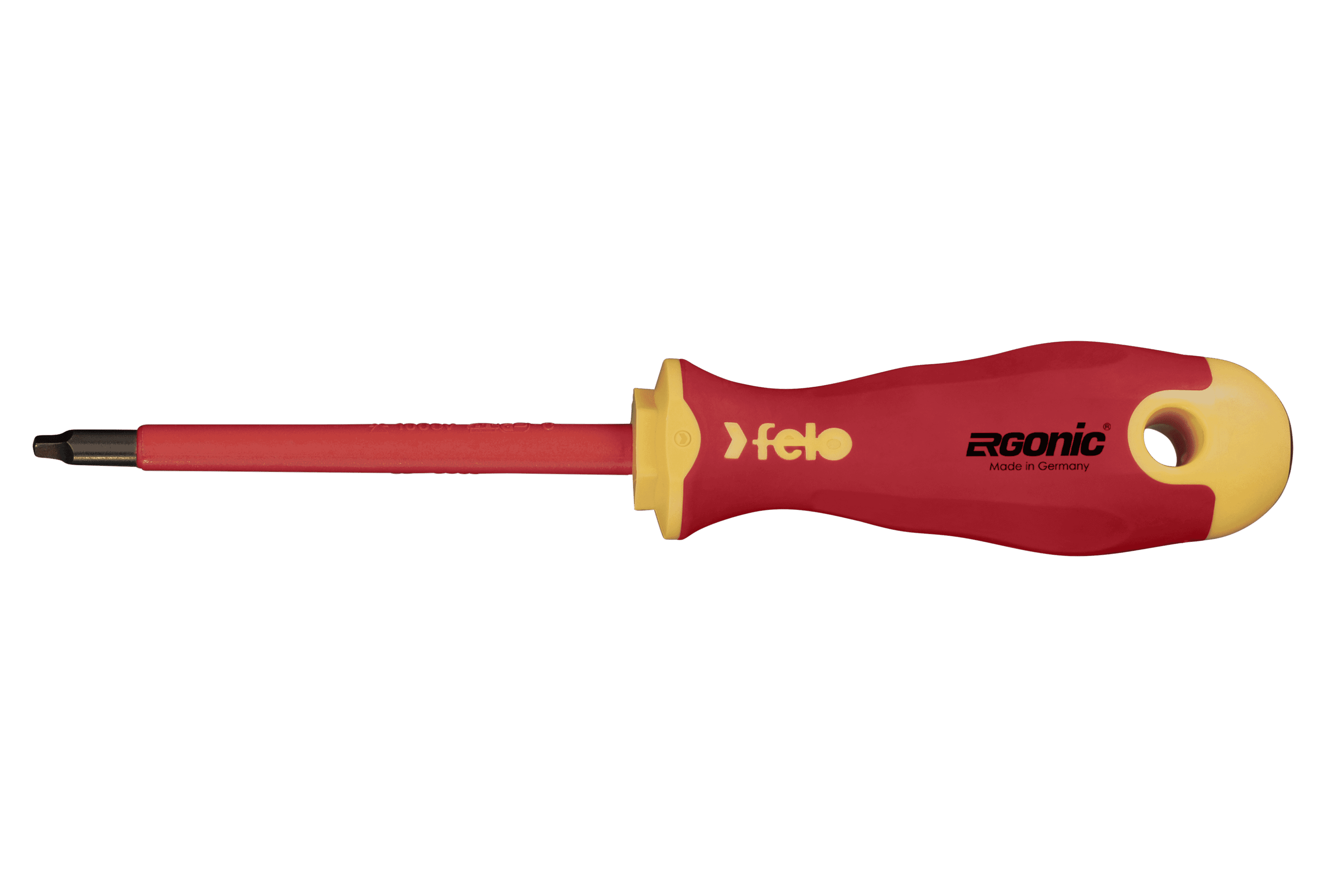 Felo 419 Ergonic Screwdriver Square #2 x 100mm Insulated Hardened Tip