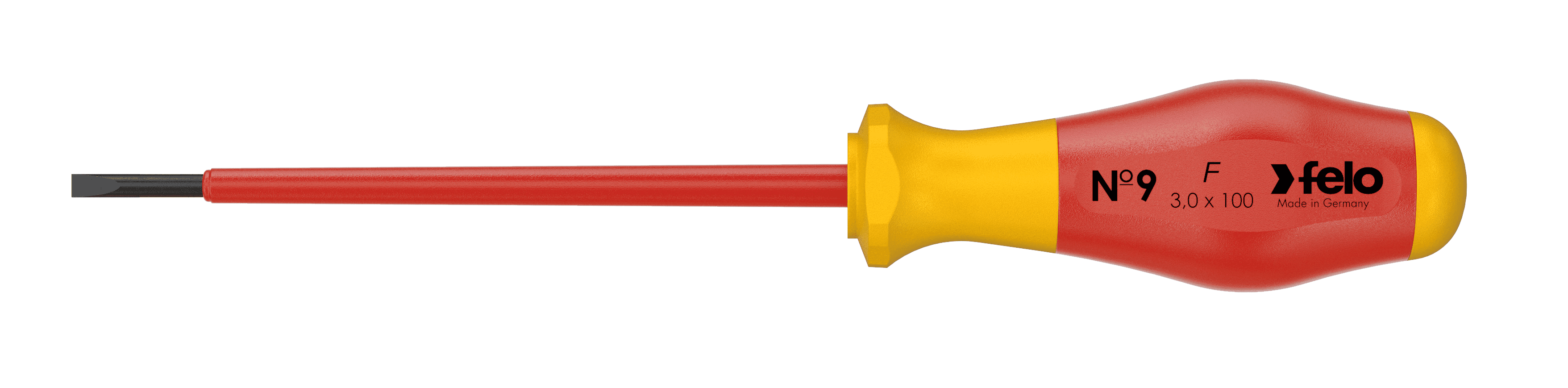 Felo 913 Screwdriver SL 3.0 x 0.5 x 100mm VDE