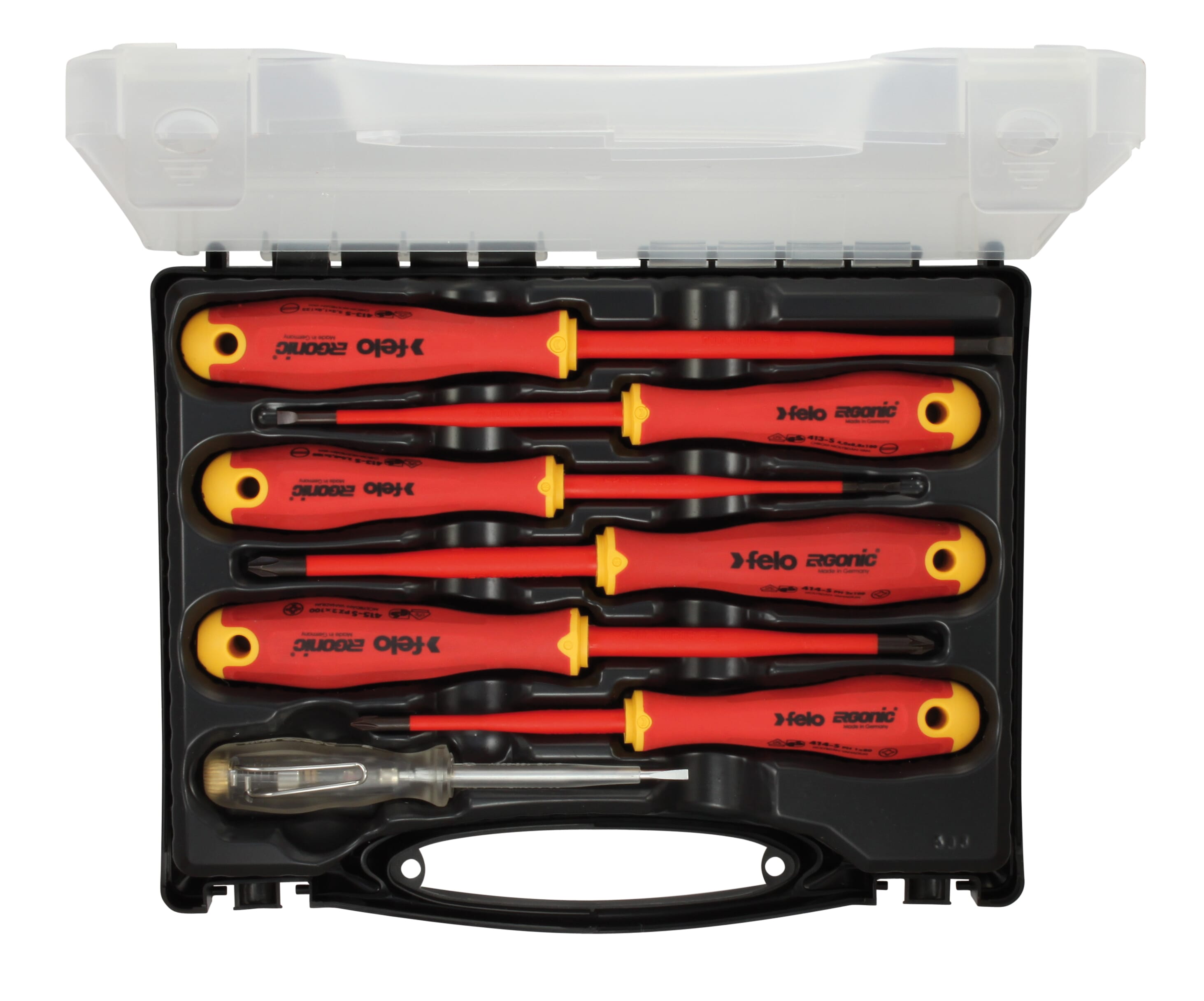 Felo 413 Series Ergonic E-slim Screwdriver Set 7pc Insulated Hardened Tip