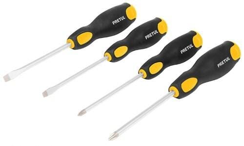 Pretul Screwdriver Set - 2 Slotted & 2 Phillips 4-pce