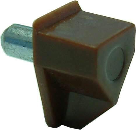 Xcel Shelf Support - Plastic with 5mm Metal Pin Brown