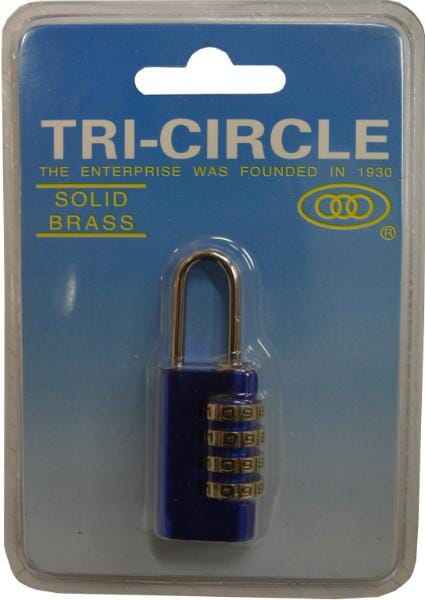 Tri-Circle Suitcase Padlock - Aluminium Body 4-Row Combination 21mm