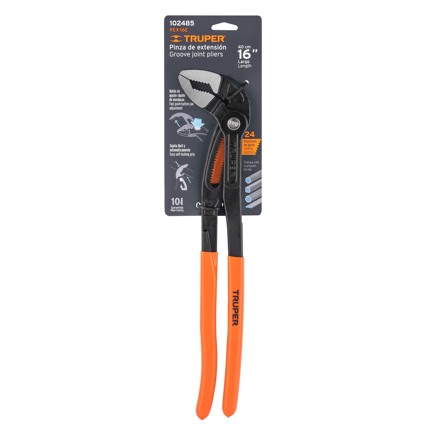 Truper Groove Joint Multigrip Pliers 400mm