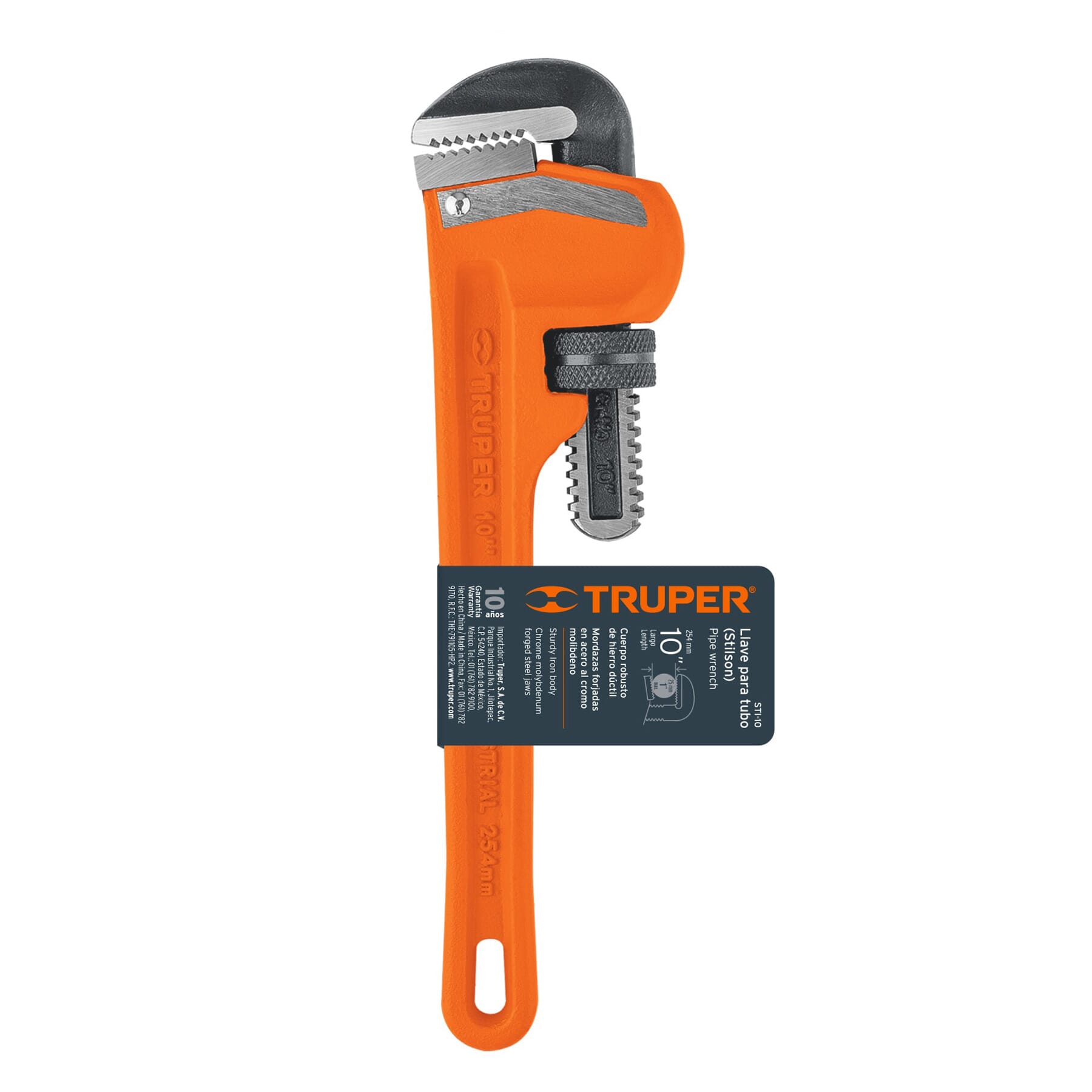 Truper Pipe Wrench 250mm 15836