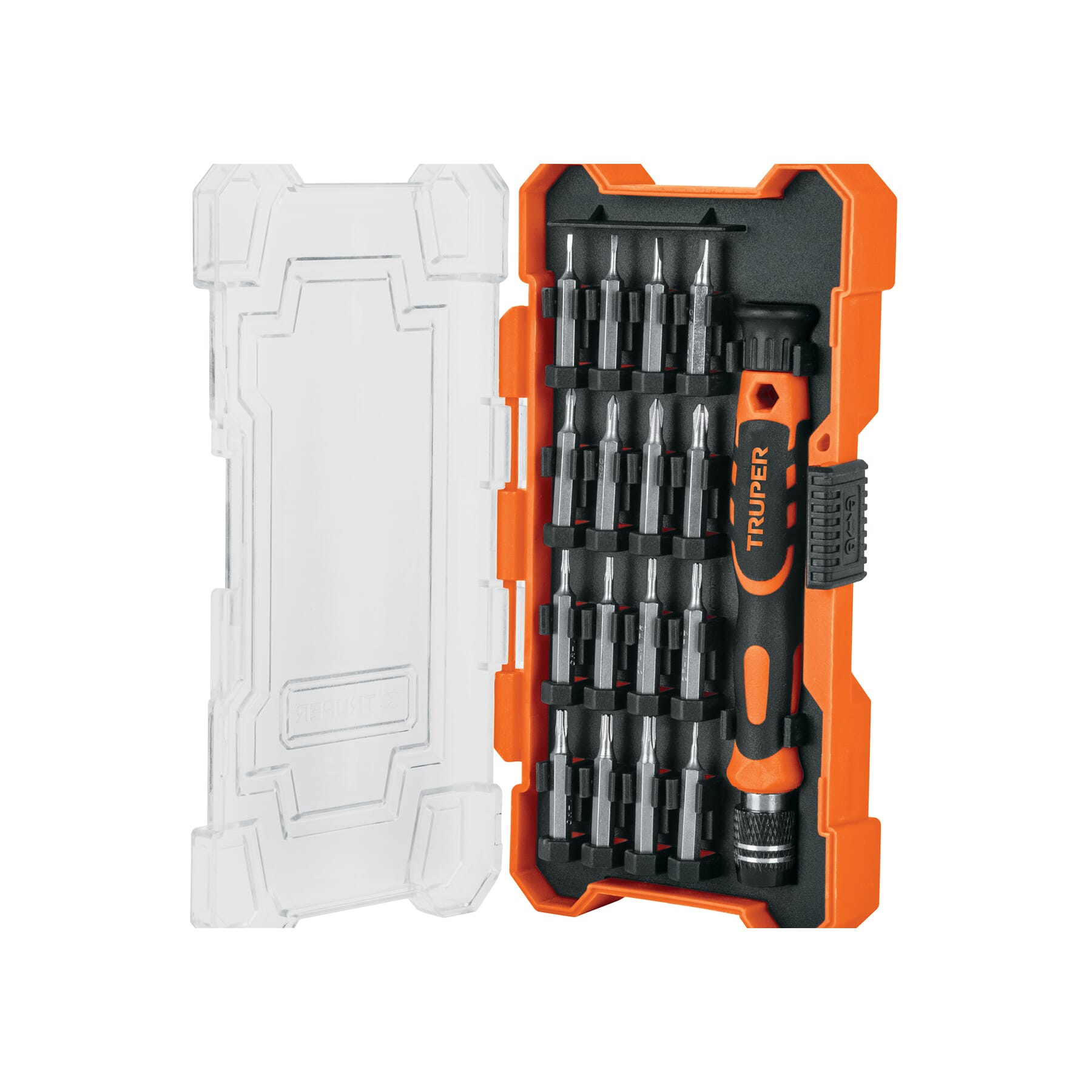 Truper Precision screwdriver with 16 interchangeable tips -