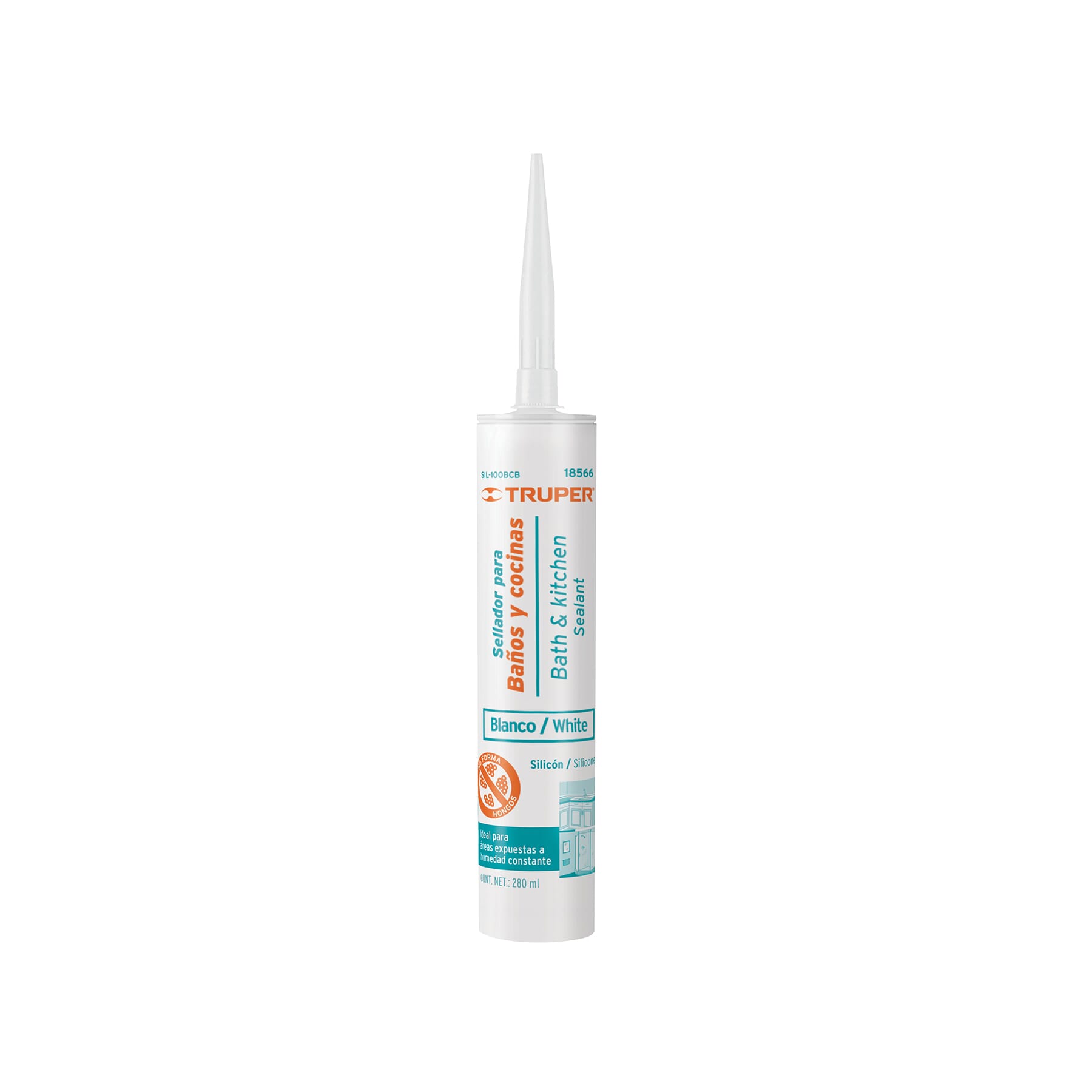 Truper Silicone Sealant Bathroom White 280ml