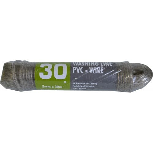 Xcel Clothes Line Wire Plastic Coated 5mm Clear 30m